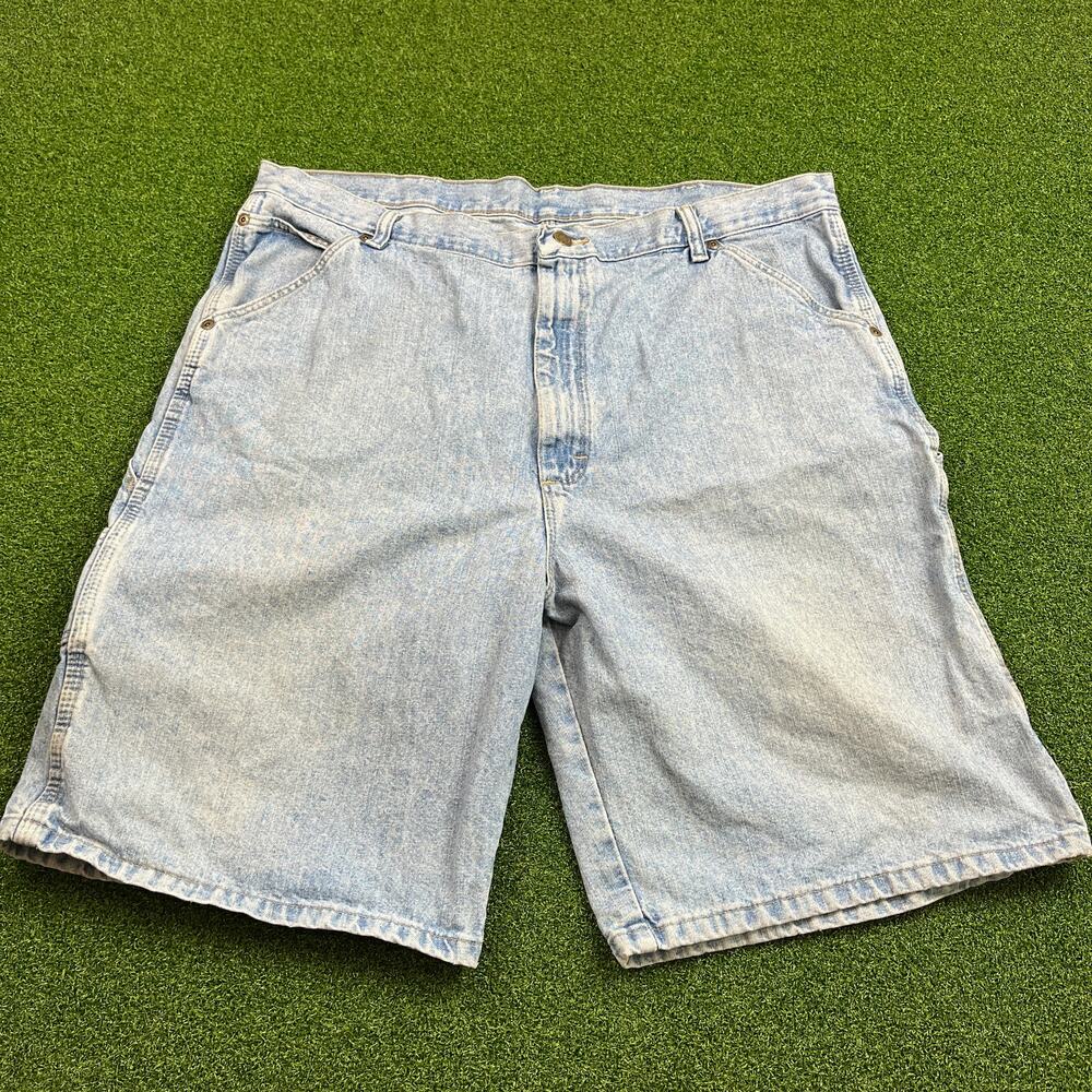 Vintage Wrangler Light Wash Denim Carpenter Shorts Sz 40